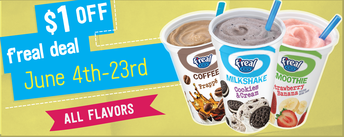 $1 off f'real deal
